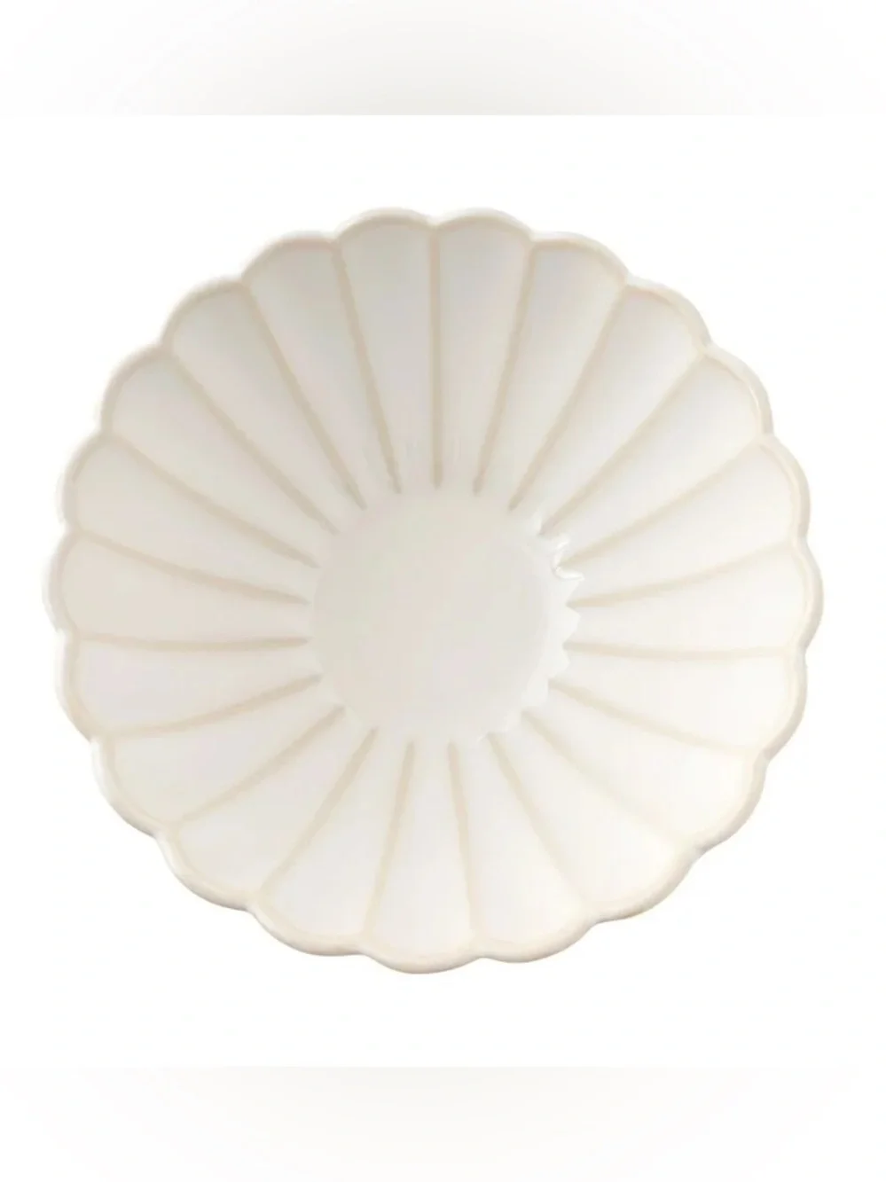 THE PIONEER WOMAN NWT 1z-piece scalloped stoneware Dinnerware Set -Cream